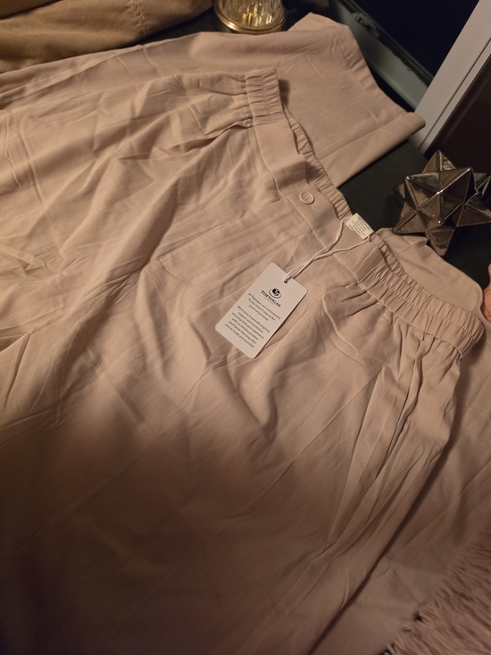 Topyogas Pants - Relaxed Wide-Leg Pants in Light Taupe